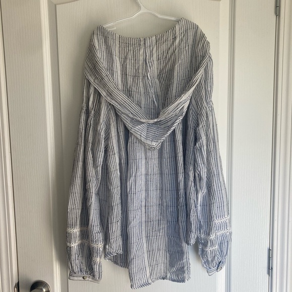 Free people flowy hooded shirt - Picture 4 of 4